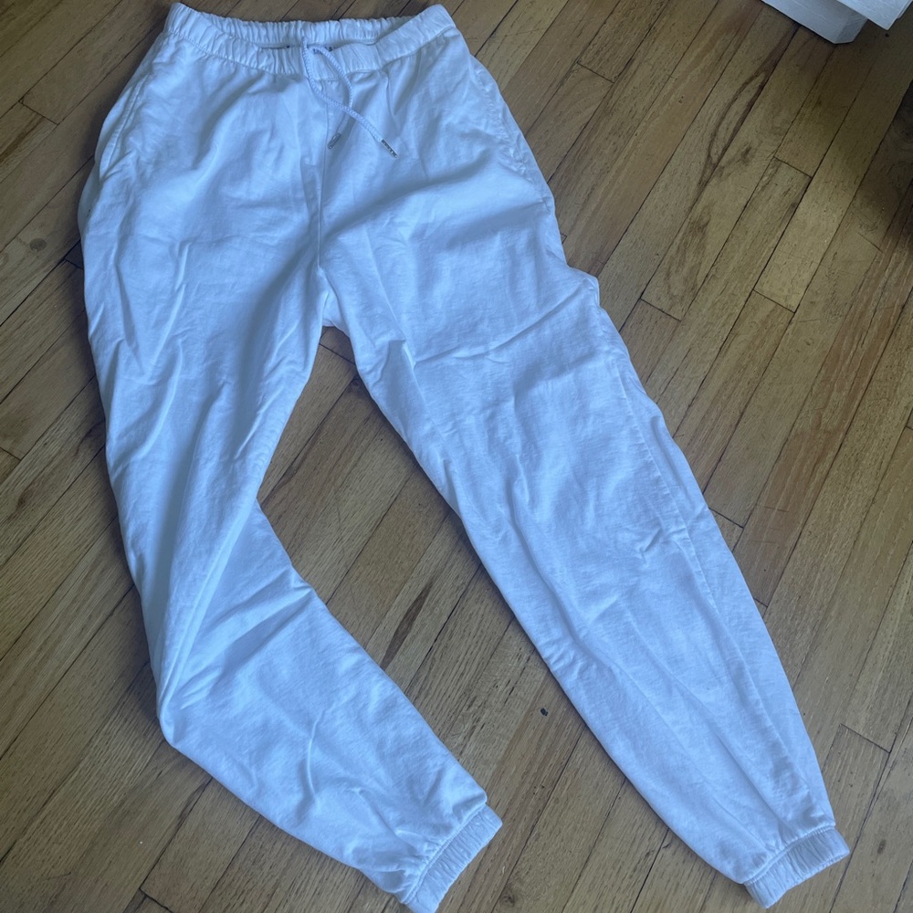 Tan+Lines by Sivan Ayla white sweatpants size Medium NWOT
